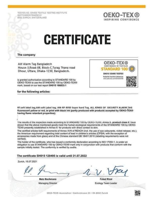OEKO-TEX Certification